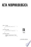 Acta Neophilologica