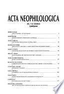 Acta Neophilologica
