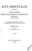 Acta Orientalia