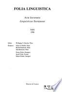 Acta Societatis Linguisticae Europaeae