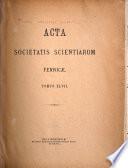 Acta Societatis scientiarum fennicae