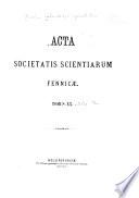 Acta Societatis Scientiarum Fennicae