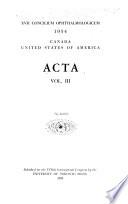 Acta XVII Concilium Ophtalmologicum, 1954