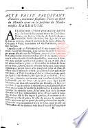 Acte passé pardevant notaires contenant plusieurs pièces au sujet du miracle opéré en la personne de Mademoiselle Hardouin