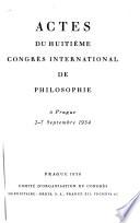 Actes congres international philosophie