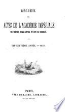 Actes de l'Académie nationale des sciences, belles-lettres et arts de Bordeaux