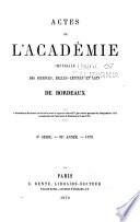 Actes de l'Académie nationale des sciences, belles-lettres et arts de Bordeaux