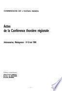 Actes de la Conférence thonière régionale