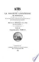 Actes de la Société linnéenne de Bordeaux