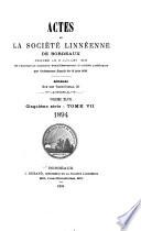 Actes de la Société linnéenne de Bordeaux