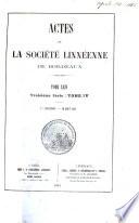 Actes de la Société linnéenne de Bordeaux