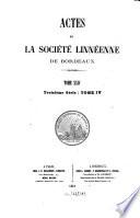 Actes de la Société Linnéenne de Bordeaux