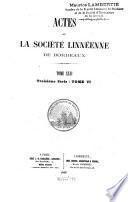 Actes de la Société Linnéenne de Bordeaux