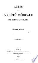 Actes de la Société Médicale des Hôpitaux de Paris