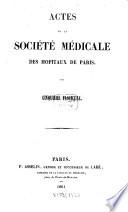 Actes de la Société Médicale des Hôpitaux de Paris