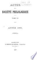 Actes de la Société philologique