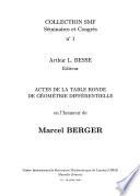 Actes de la Table ronde de géométrie différentielle