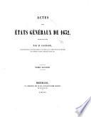 Actes des États généraux de 1632