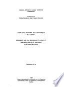 Actes des Journées de linguistique de l'AEDILL.