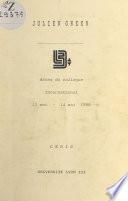 Actes du Colloque international Cultures et pays dans l'œuvre de Julien Green