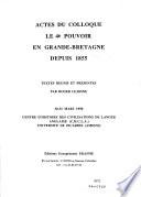 Actes du Colloque Le 4e pouvoir en Grande-Bretagne depuis 1855