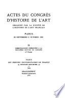 Actes du Congrès d'histoire de l'art: Art occidental : 1re partie