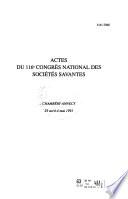 Actes du ... Congrès national des sociétés savantes