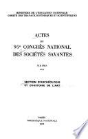 Actes du ... Congrès national des sociétés savantes ...
