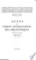 Actes du Conseil