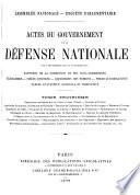 Actes du Gouvernement de la défense nationale, du 4 septembre 1870 au 8 février 1871