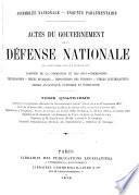 Actes du Gouvernement de la défense nationale, du 4 septembre 1870 au 8 février 1871
