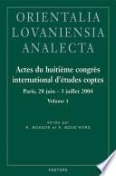 Actes Du Huitième Congrès International D'Études Coptes