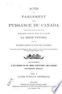 Actes du Parlement de la puissance du Canada