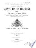Actes du Parlement de Paris