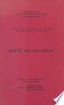 Actes du troisième Colloque international de l'Association SCOA