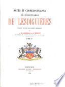 Actes et correspondance du connétable de Lesdiguières