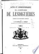 Actes et correspondance du connétable de Lesdiguières
