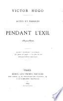 Actes et paroles