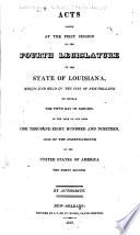 Actes Passés À la Session de la Législature de L'état de la Louisiane