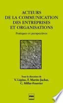 Acteurs de la communication des entreprises et des organisations