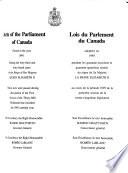 Acts of the Parliament of Canada