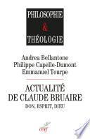 Actualité de Claude Bruaire - Don, esprit, Dieu - Livre