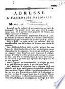 Adresse à l'assemblée nationale par les autorités des diverses communes possédant des mines de charbon de terre