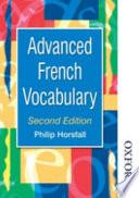 Livre Advanced French Vocabulary
