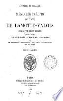Affaire du collier, memoires inéd. du comte de Lamotte-Valois, publ. par Louis Lacour