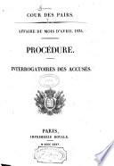 Affaire du mois d'avril 1834
