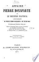 Affaire Pierre Bonaparte ou le meurtre d'Auteuil