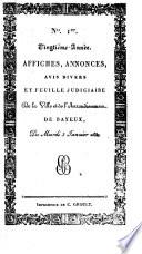 Affiches, annonces et avis divers et feuille judiciaire de la ville et de l'arrondissement de Bayeux