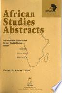 African Studies Abstracts