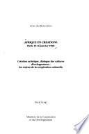 Afrique et créations, Paris 15-16 janvier 1990